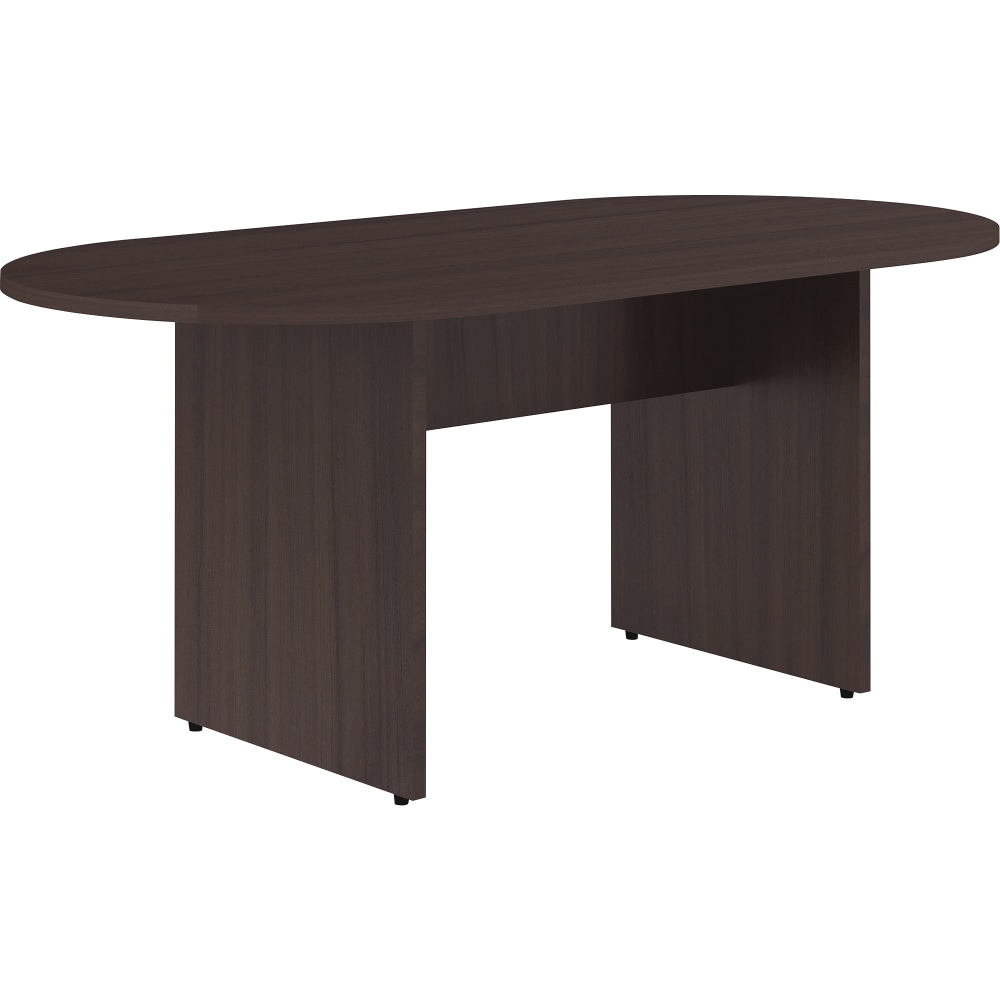 Lorell Essentials Oval Conference Table, 29-1/2inH x 72inW x 36inD, Espresso MPN:LLR18230