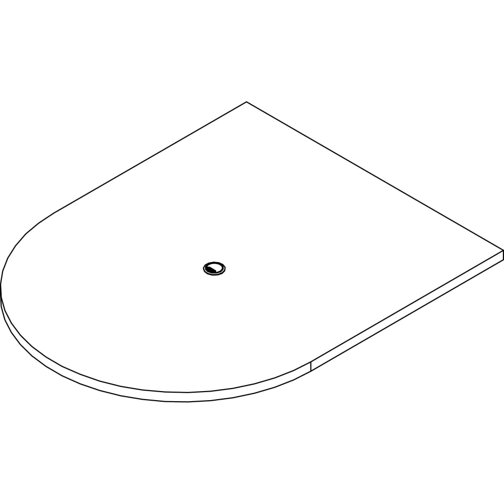 Lorell Prominence 2.0 Half-Racetrack Conference Tabletop - For - Table TopMahogany Racetrack, Laminated Top x 60in Table Top Width x 48in Table Top Depth x 1.50in Table Top Thickness - Assembly Required - Particleboard Top Material - 1 Each MPN:POC4860MY