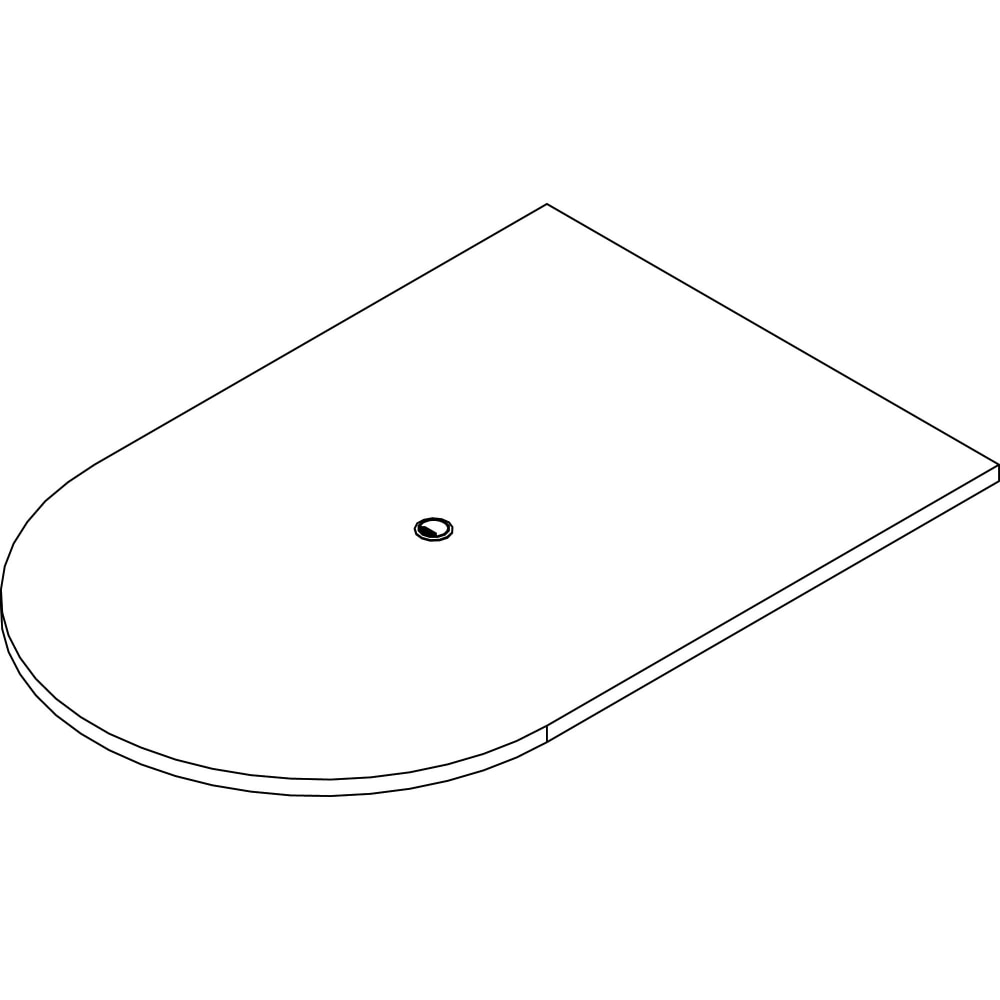 Lorell Prominence 2.0 Half-Racetrack Conference Tabletop - For - Table TopEspresso Racetrack, Laminated Top x 72in Table Top Width x 48in Table Top Depth x 1.50in Table Top Thickness - Assembly Required - Particleboard Top Material - 1 Each MPN:POC4872ES