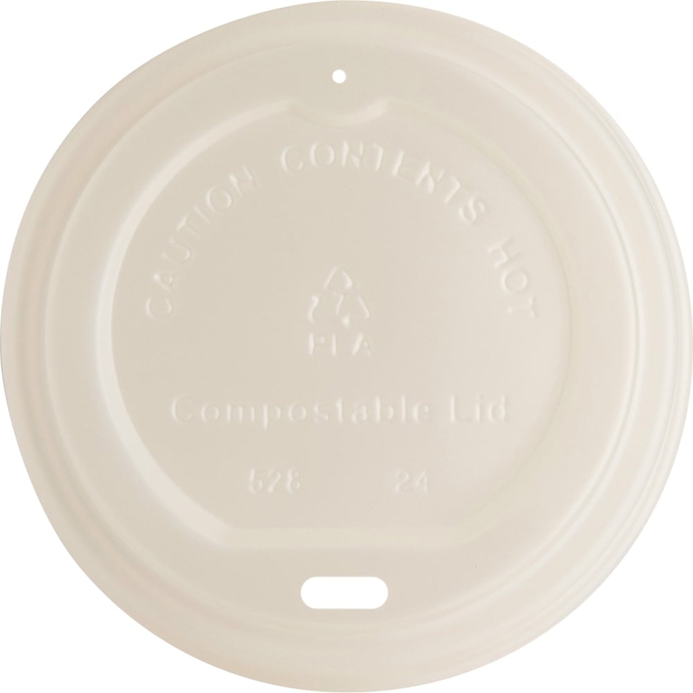 Genuine Joe Vented Hot Cup Lid - Polystyrene - 50 Lids/Pack - 1000 / Carton - White MPN:10212CT