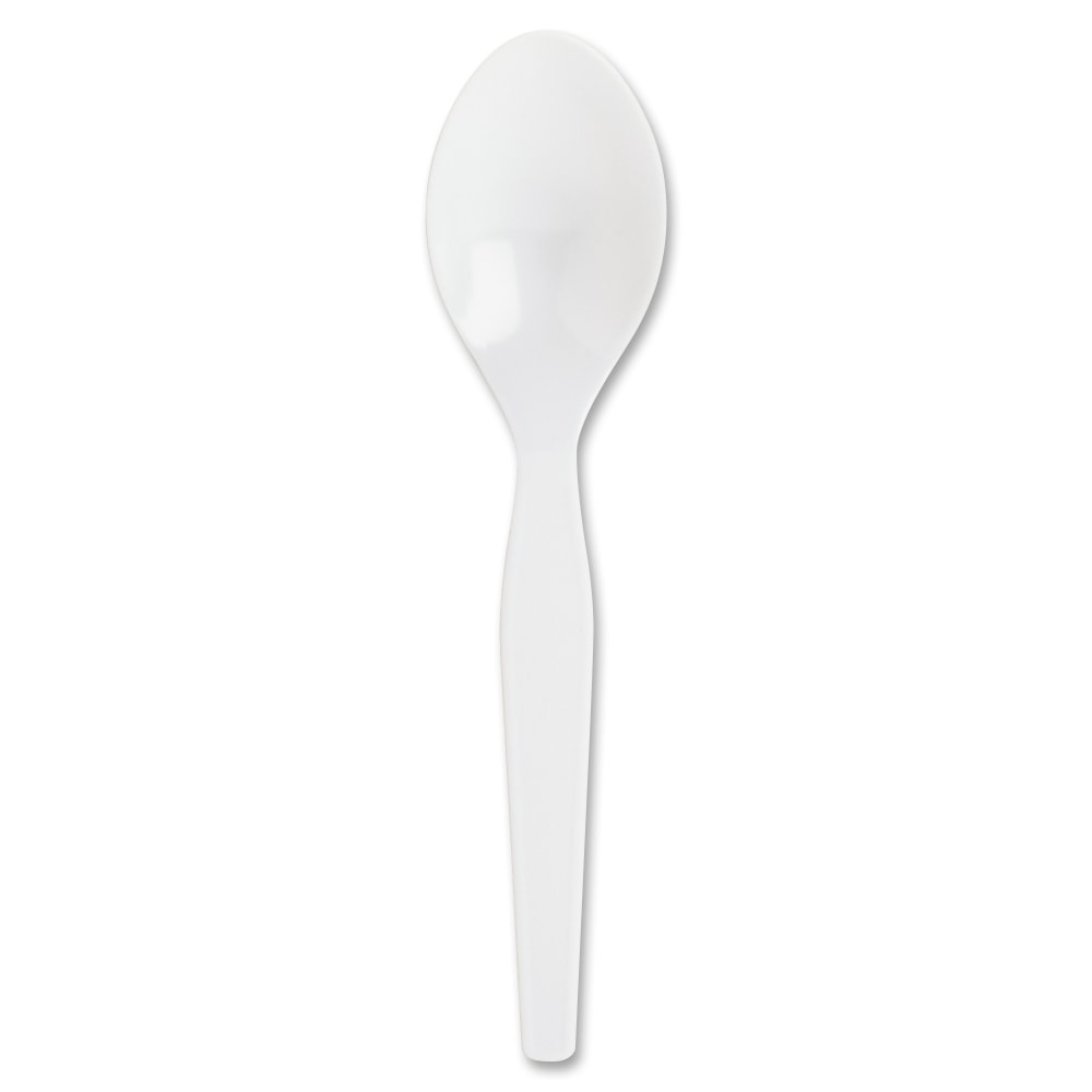 Genuine Joe Heavyweight Disposable Spoons - 1 Piece(s) - 4000/Carton - Spoon - 1 x Spoon - Disposable - Polystyrene - White MPN:10432CT