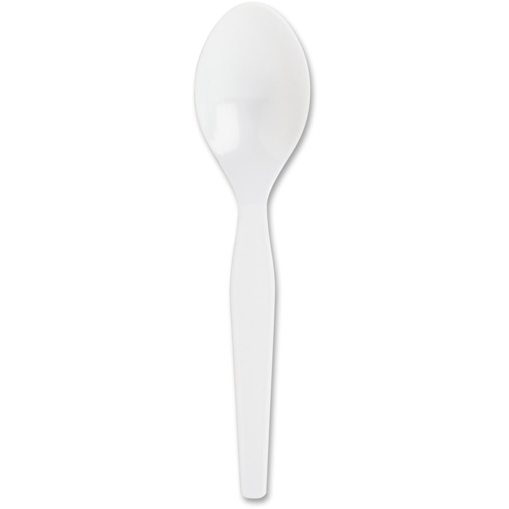 Genuine Joe Heavyweight Disposable Spoons - 1 Piece(s) - 1000/Carton - Spoon - 1 x Spoon - Disposable - White (Min Order Qty 3) MPN:30402
