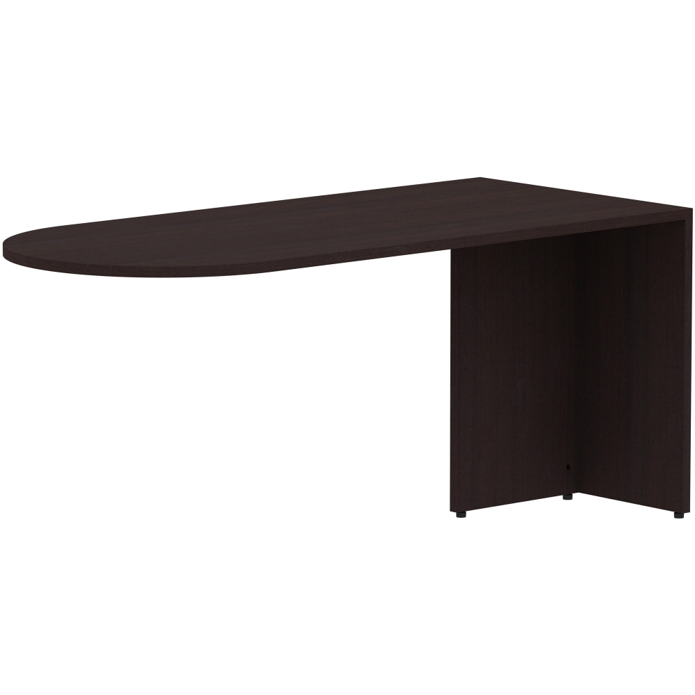 Lorell Essentials 66inW Desk Peninsula, Espresso MPN:18262