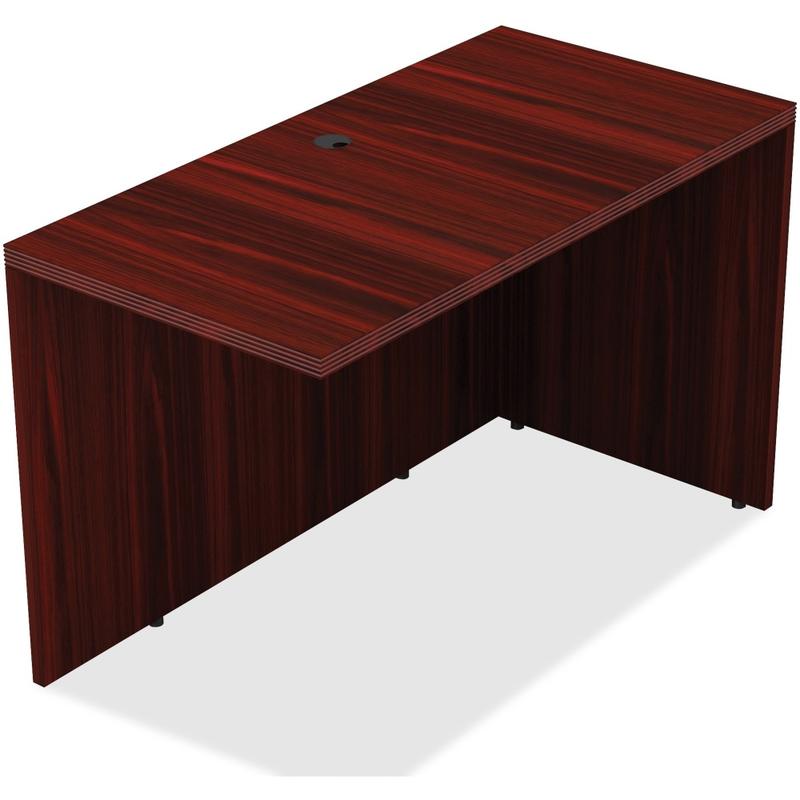 Lorell Chateau 42inW Reverse Desk Return, Mahogany MPN:34349