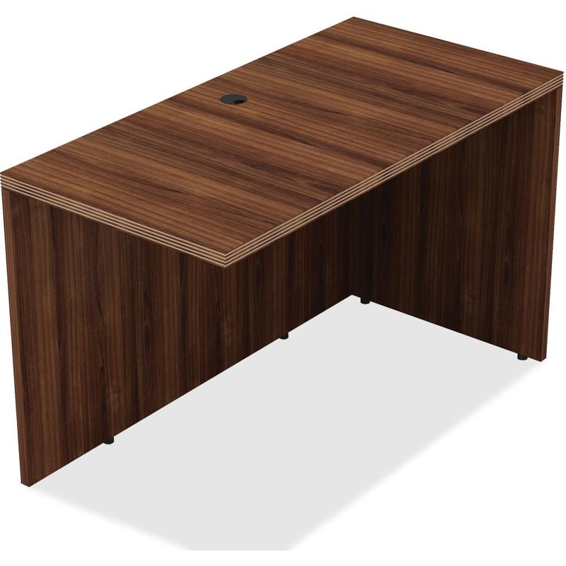 Lorell Chateau 42inW Reverse Desk Return, Walnut MPN:34355