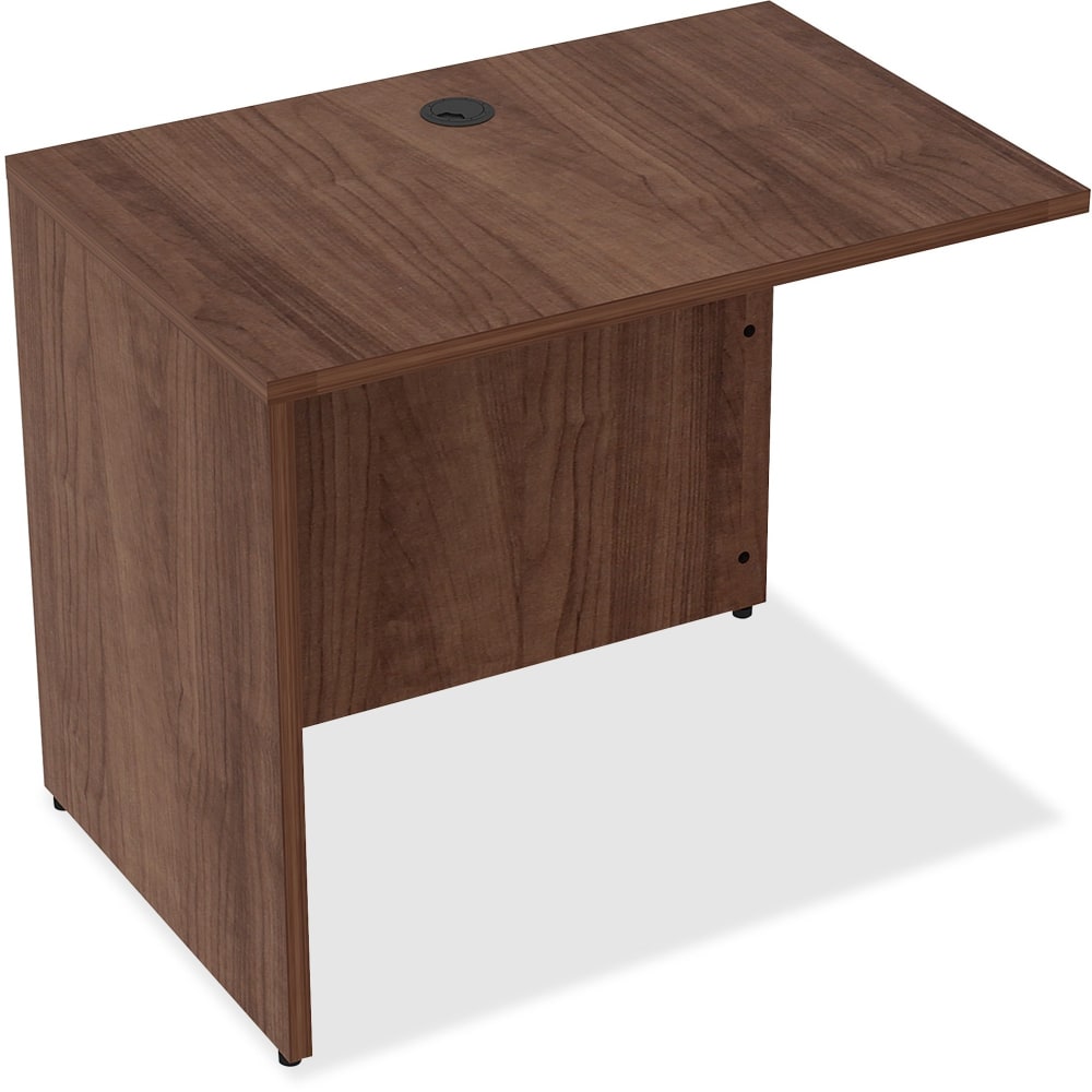 Lorell Essentials 36inW Reverse Desk Return Shell, Walnut MPN:34400