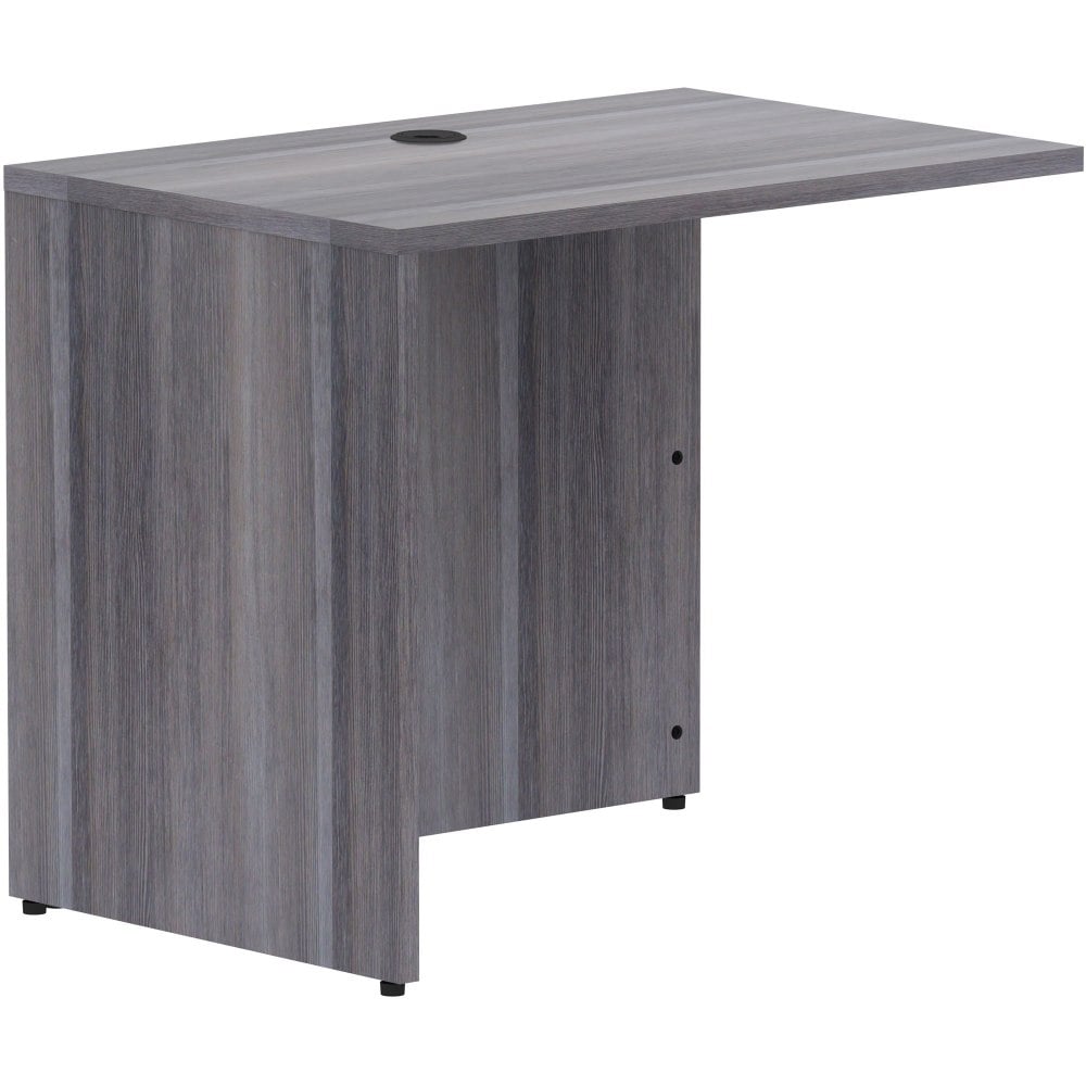 Lorell Essentials 35inW Desk Return Shell, Weathered Charcoal MPN:69594