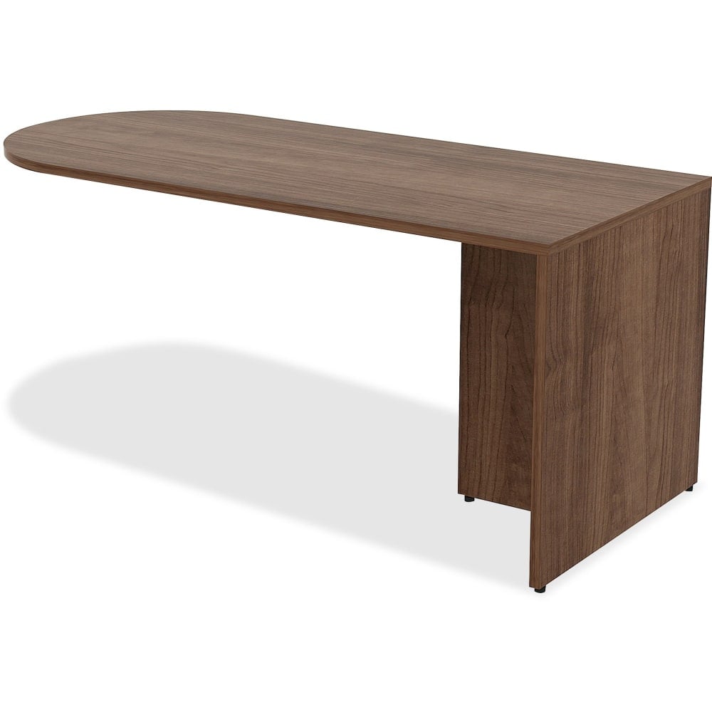 Lorell Essentials 30inW Desk Peninsula, Walnut MPN:69959