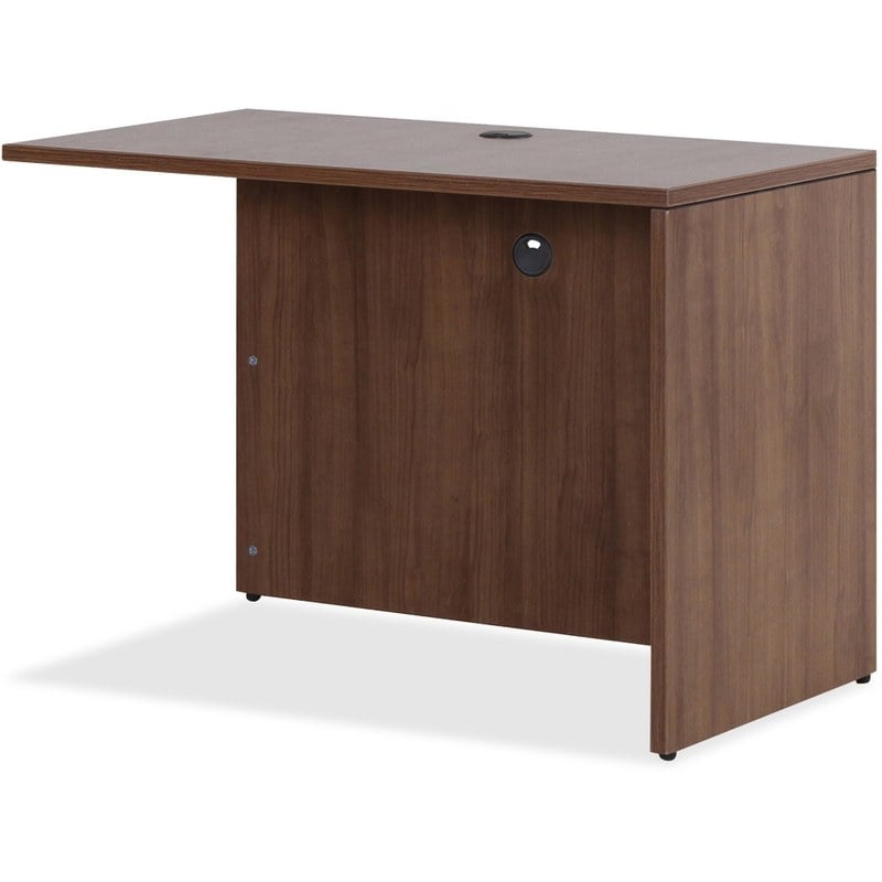 Lorell Essentials 48inW Reverse Desk Return Shell, Walnut MPN:69979