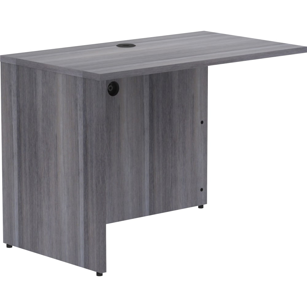 Lorell Essentials 42inW Desk Return, Weathered Charcoal MPN:LLR69555