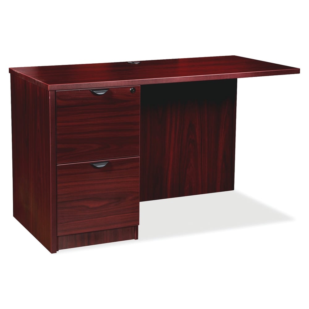 Lorell Prominence 2.0 42inW Left Desk Return, Mahogany MPN:LLRPR2442LMY