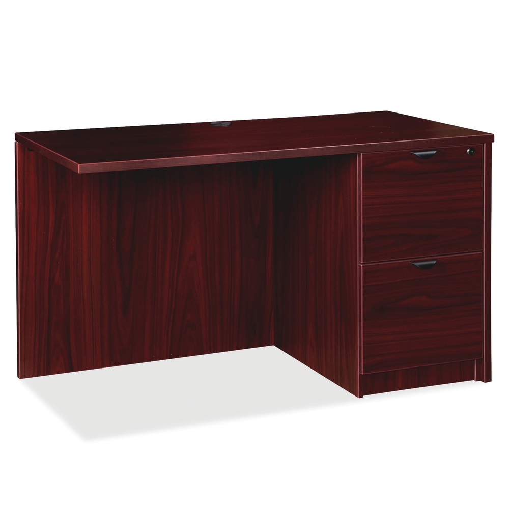 Lorell Prominence 2.0 42inW Right Desk Return, Mahogany MPN:LLRPR2442RMY