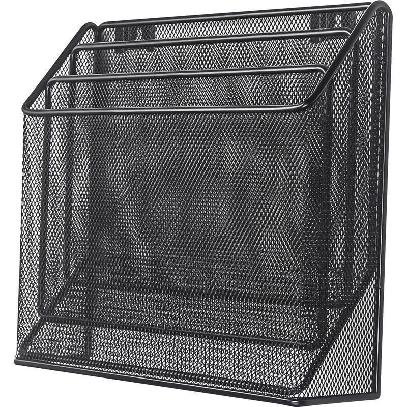 Lorell Mesh 3-Tier Desktop Sorter, Black (Min Order Qty 3) MPN:84138