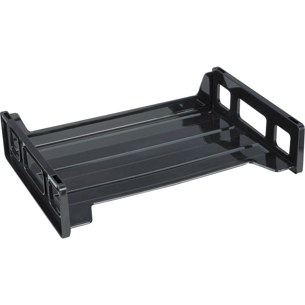 Business Source Side-loading Stackable Letter Trays - Desktop - Stackable - 20% Recycled - Black - 1 Each (Min Order Qty 14) MPN:42585