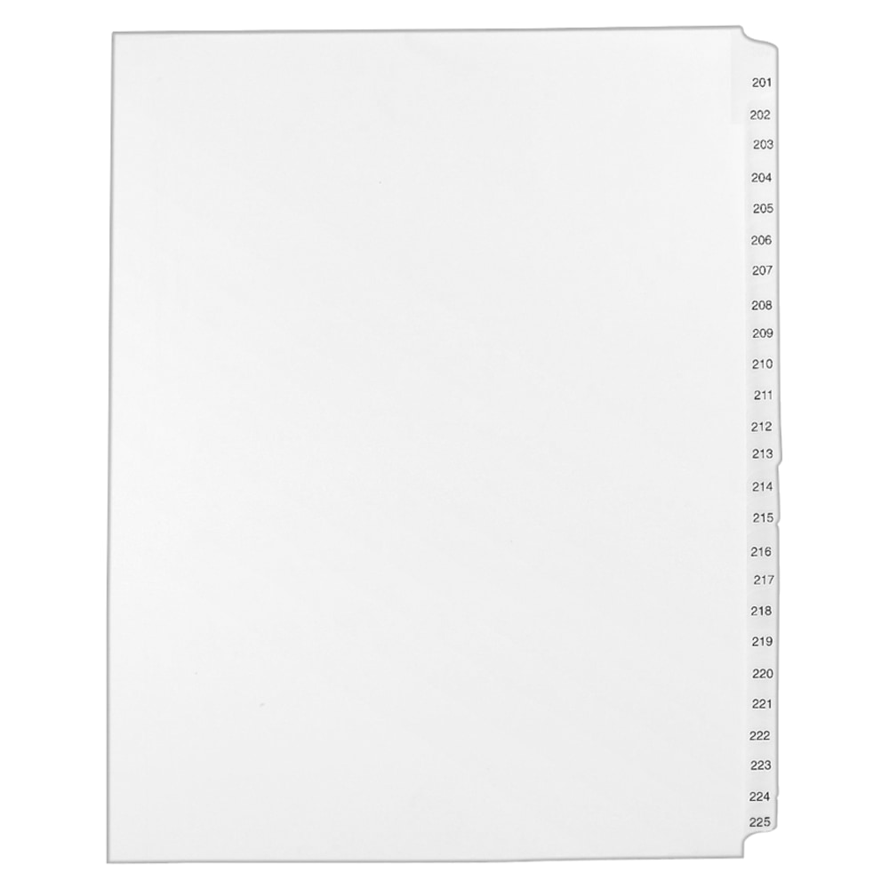 Avery Standard Collated Legal Dividers Avery Style, 8 1/2in x 11in, White Dividers/White Tabs, 201-225 Tab Set, Pack Of 25 (Min Order Qty 11) MPN:1338