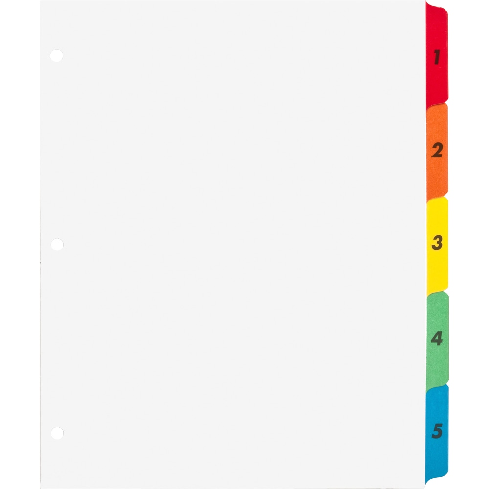 Sparco Quick Index Dividers With Table Of Contents Page, 1-5 (Min Order Qty 6) MPN:21900