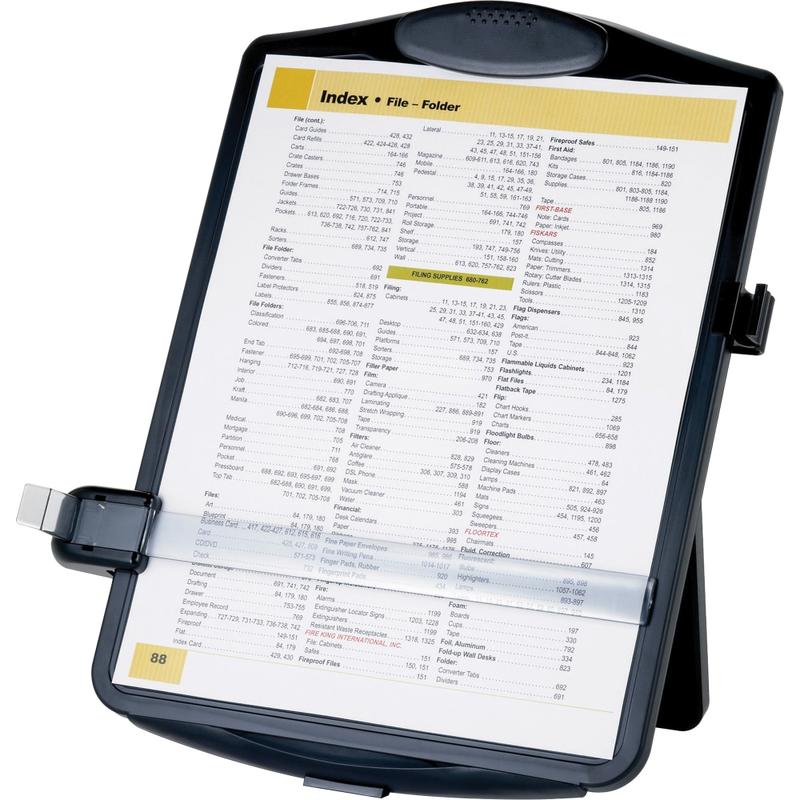 Sparco Adjustable Easel Document Holder - 10in x 2in x 14in - 1 Each - Black (Min Order Qty 6) MPN:38950