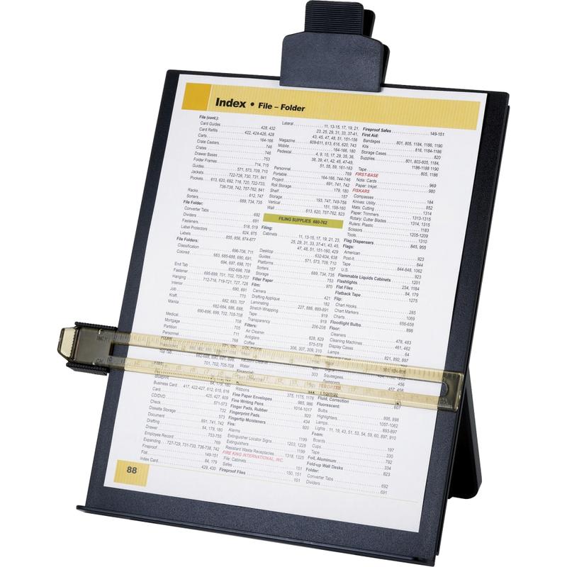 Sparco Easel Document Holder with Highlight Guide - 1 Each - Black (Min Order Qty 6) MPN:38952