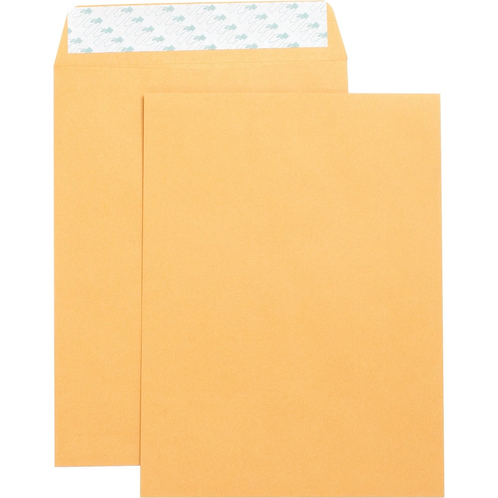 Business Source Self Adhesive Kraft Catalog Envelopes - Catalog - 9in Width x 12in Length - 28 lb - Self-sealing - Kraft - 250 / Box - Brown Kraft MPN:42120