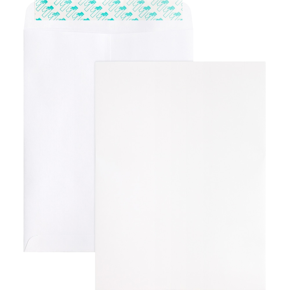 Business Source Self Sealing Catalog Envelope - Catalog - 9in Width x 12in Length - 28 lb - Peel & Seal - Wove - 100 / Box - White (Min Order Qty 2) MPN:65450