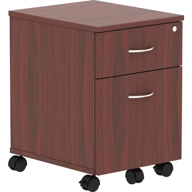 Lorell Relevance 2-Drawer Mobile File Cabinet For Computer Desk, Mahogany MPN:16216