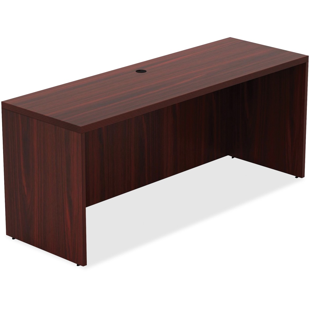 Lorell Chateau 72inW Credenza Computer Desk, Mahogany MPN:34306