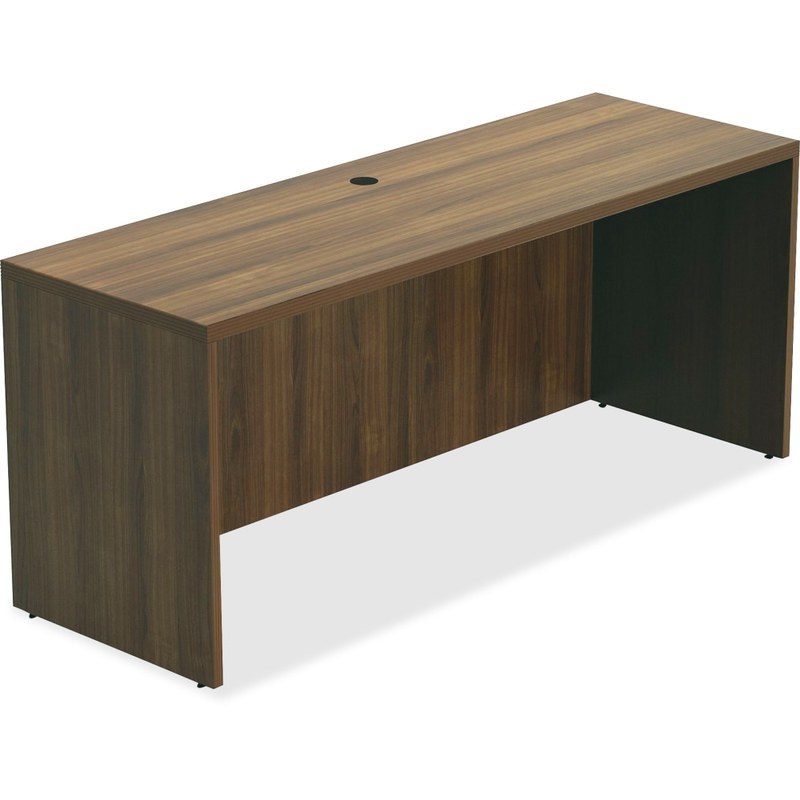 Lorell Chateau 72inW Credenza Computer Desk, Walnut MPN:34307