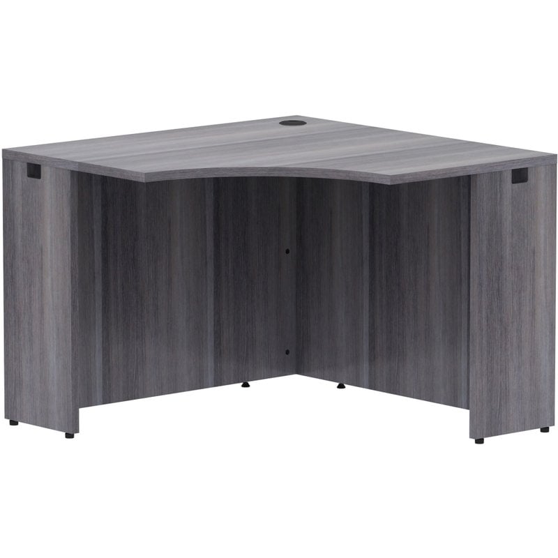 Lorell Essentials Series Corner Desk - 42in x 24in29.5in Desk, 1in Top - Finish: Weathered Charcoal Laminate MPN:69592