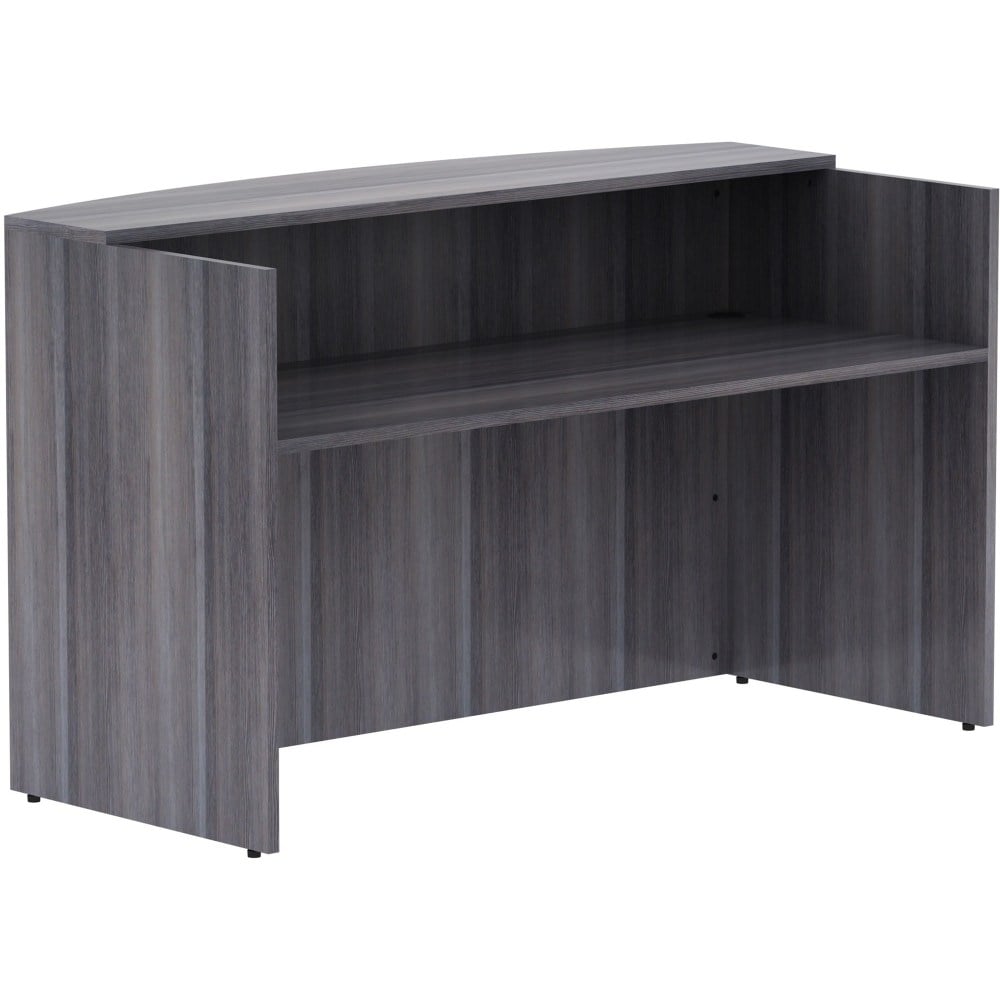 Lorell 72inW Reception Computer Desk, Weathered Charcoal MPN:69595