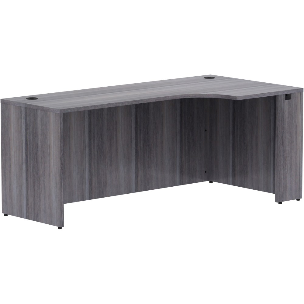 Lorell 72inW Corner Desk Credenza, Right Corner, Weathered Charcoal MPN:69599