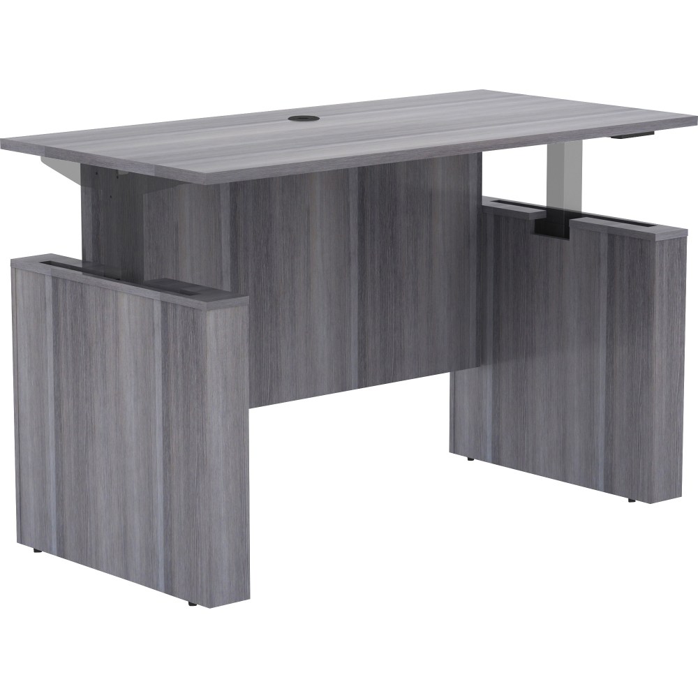 Lorell Essentials Electric 60inW Sit-to-Stand Desk Shell, Weathered Charcoal MPN:LLR69572