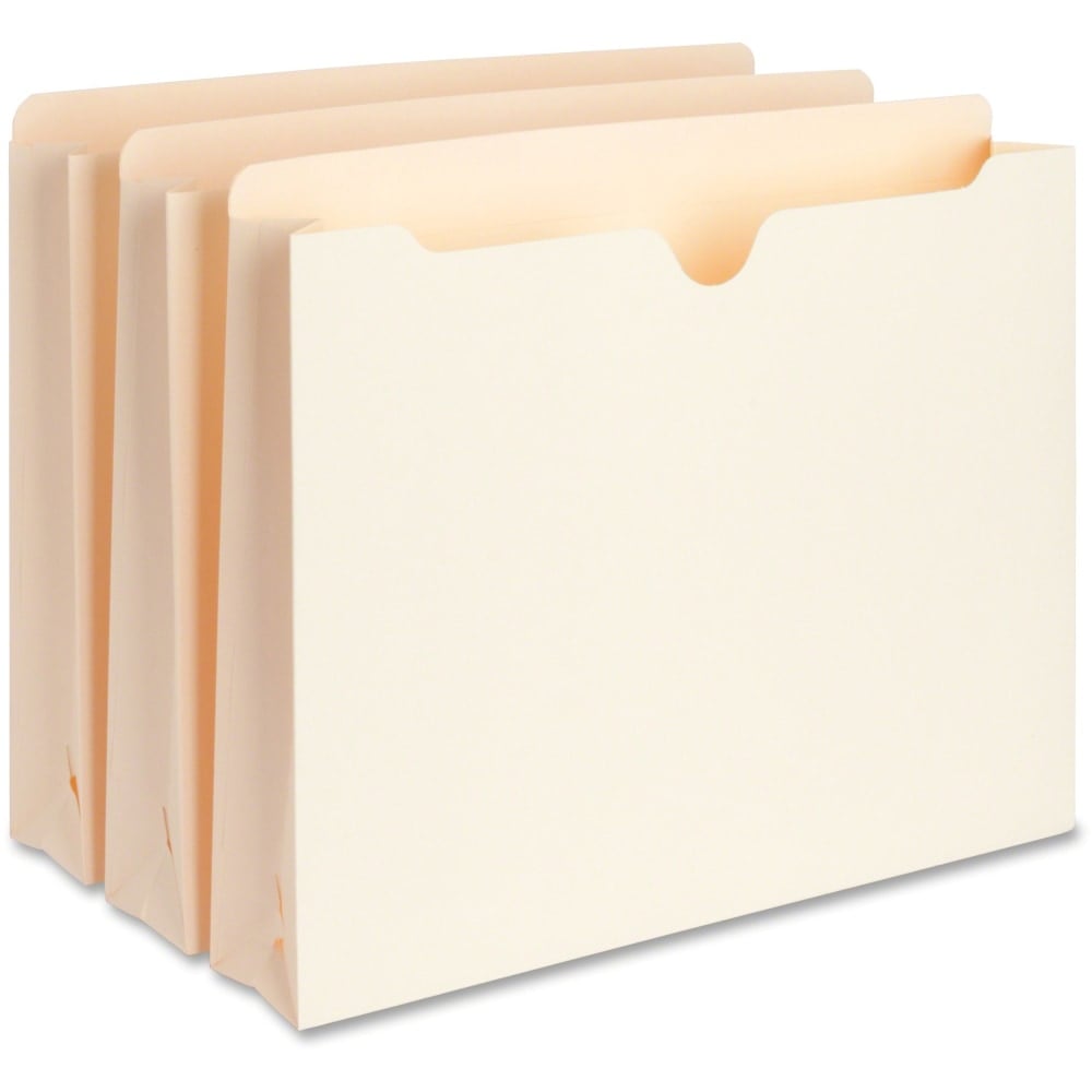 Business Source 2-Ply Vertical Expanding File Pockets, 2in Expansion, Letter Size, 8 1/2in x 11in, Manila, Box Of 50 Pockets (Min Order Qty 2) MPN:65799