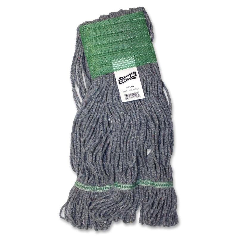 Genuine Joe 5in Headband Earth Mop Refill - Polyester Fiber MPN:20116CT