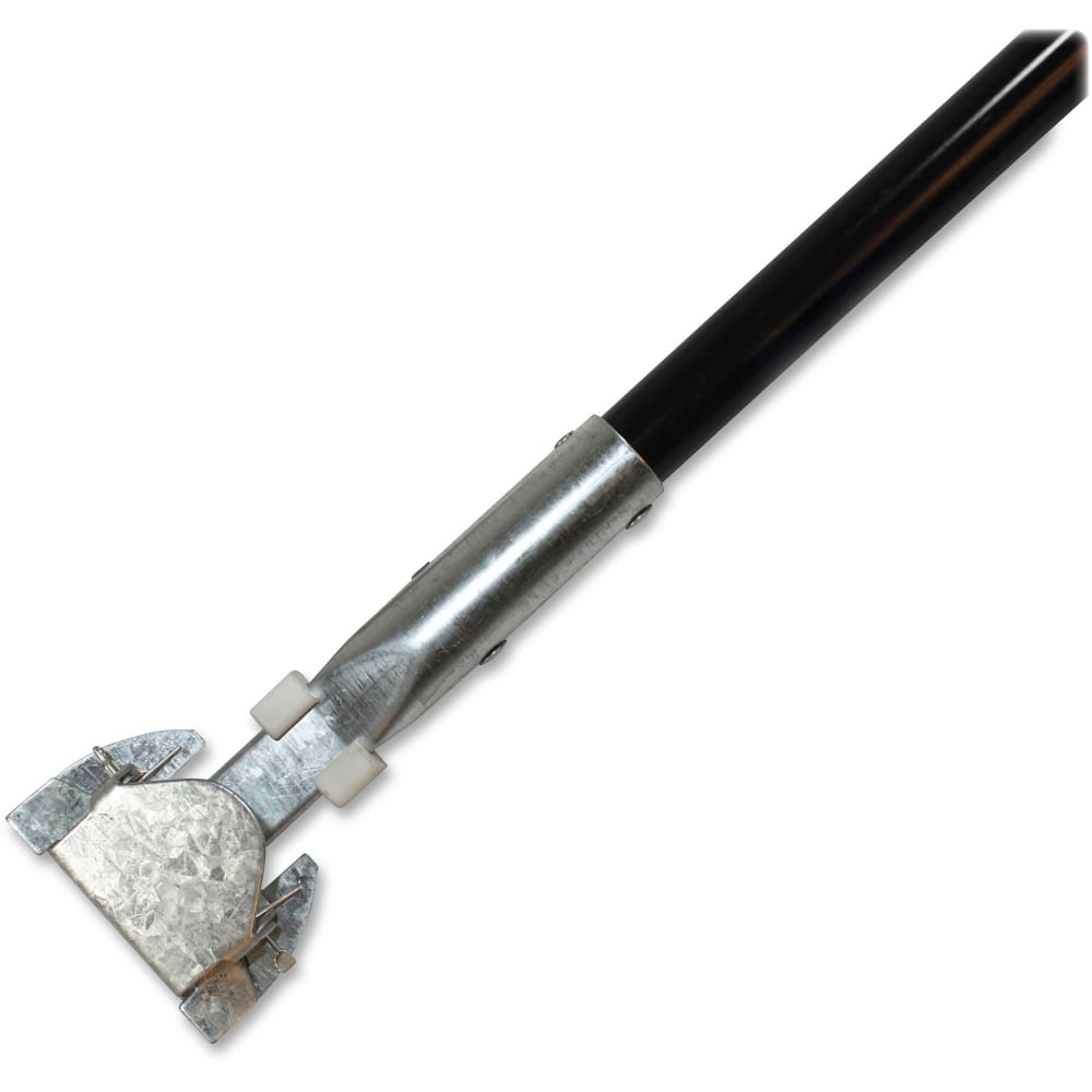 Genuine Joe Clip-on Dust Mop Steel Handle - 60in Length - 1in Diameter - Black - Steel, Vinyl - 1 Each (Min Order Qty 4) MPN:02332