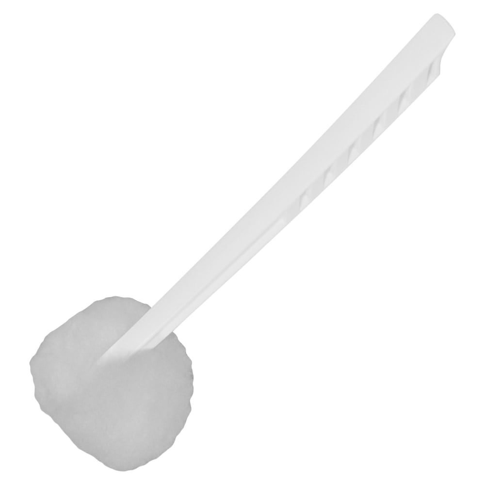 Genuine Joe Toilet Bowl Mop - 4.50in Head - 12in Plastic Handle - Acid Resistant, Durable, Long Lasting, Lightweight, Fatigue-free - 100 / Carton - White MPN:85122