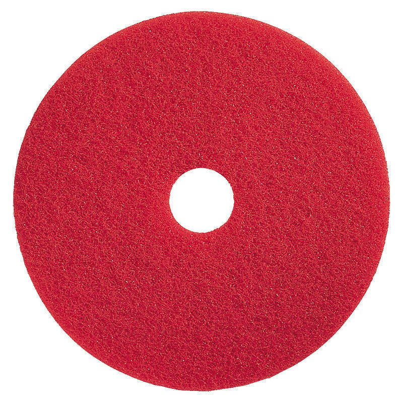 Genuine Joe Floor Pads, Flexible Buffing, 13in, Red, Pack Of 5 (Min Order Qty 3) MPN:90413