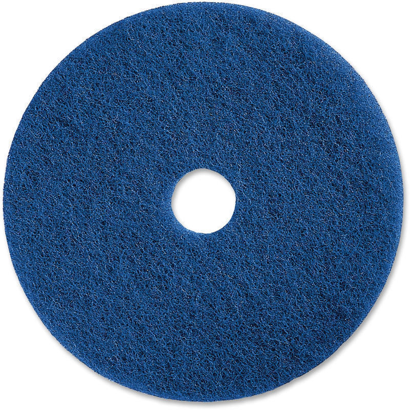 Genuine Joe Medium-duty Scrubbing Floor Pad, 20in Diameter, Blue, Carton Of 5 (Min Order Qty 2) MPN:90620