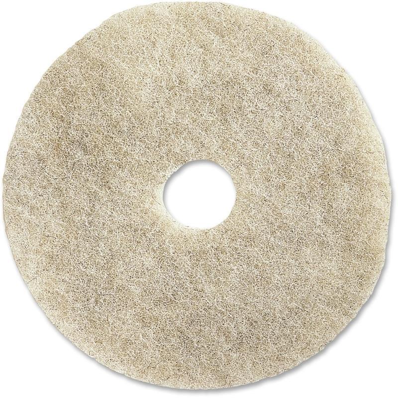 Genuine Joe Natural Light Buffing Floor Pad, 20in Diameter, Natural, Carton Of 5 (Min Order Qty 2) MPN:92220