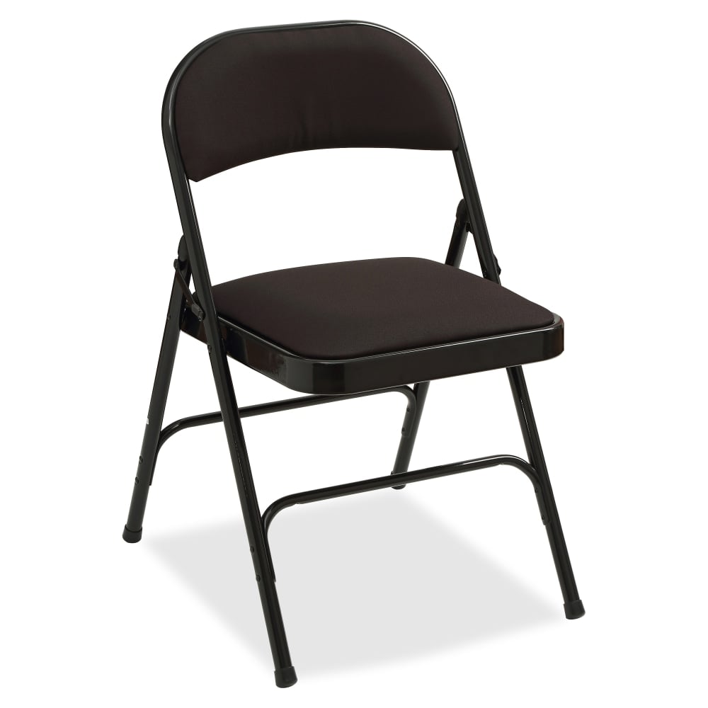 Lorell Padded Seat Steel Folding Chair, Black, Set Of 4 MPN:62532