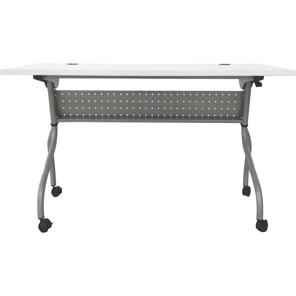 Lorell Preference Series 48inW Flip-Top Training Table, White/Silver MPN:60745