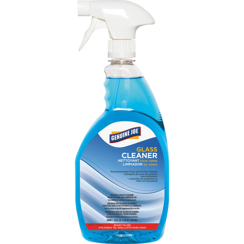 Genuine Joe Non-Ammoniated Glass Cleaner Spray, 32 Oz Bottle (Min Order Qty 6) MPN:99681