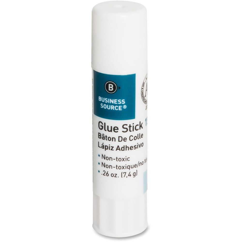 Business Source Value Pack Glue Sticks - 0.26 oz - 18 / Pack - White (Min Order Qty 10) MPN:15785