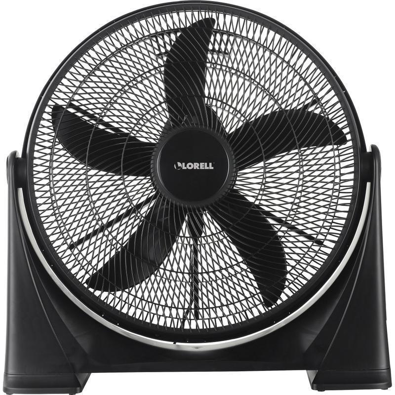 Lorell Box Fan - 20in Diameter - 3 Speed - Tilt Adjustment, Lightweight - 24.2in Height x 24.2in Width x 7.2in Depth - Plastic - Black (Min Order Qty 2) MPN:00301