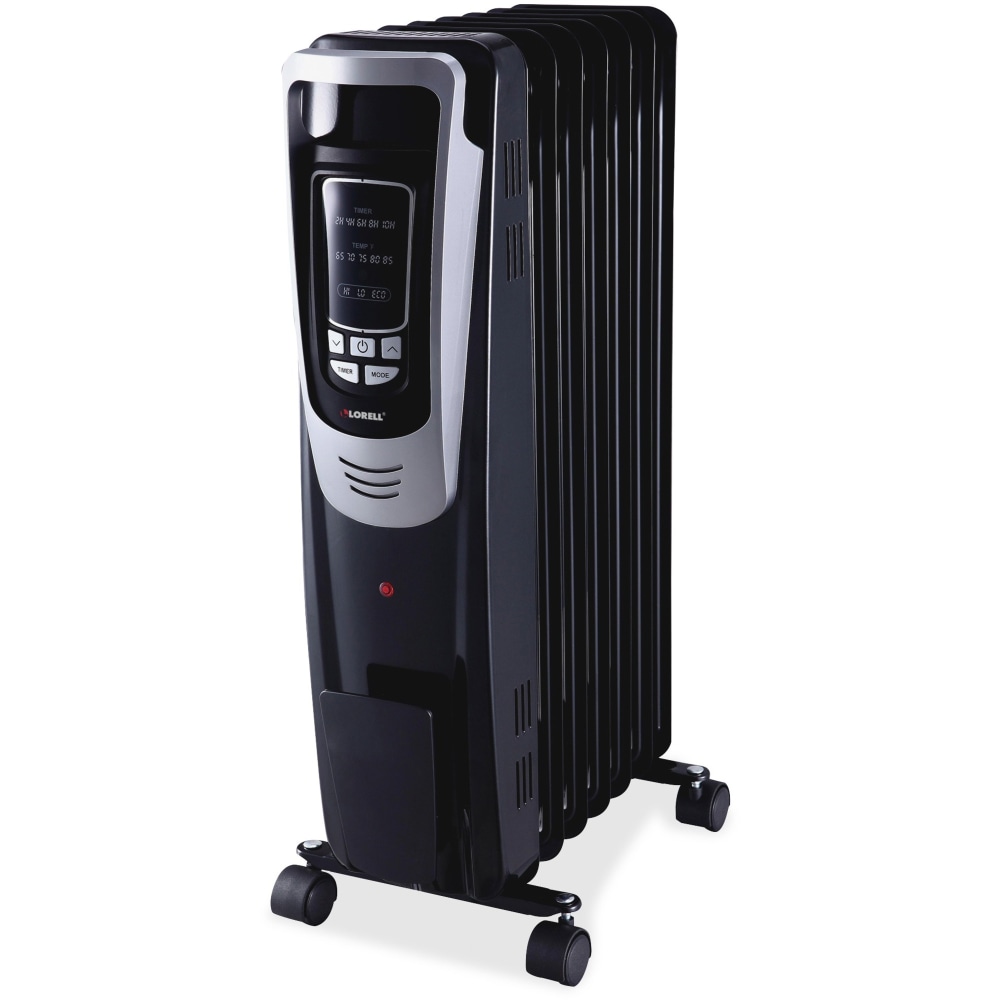 Lorell LED Display Electric Mobile Radiator Heater, Black MPN:33568