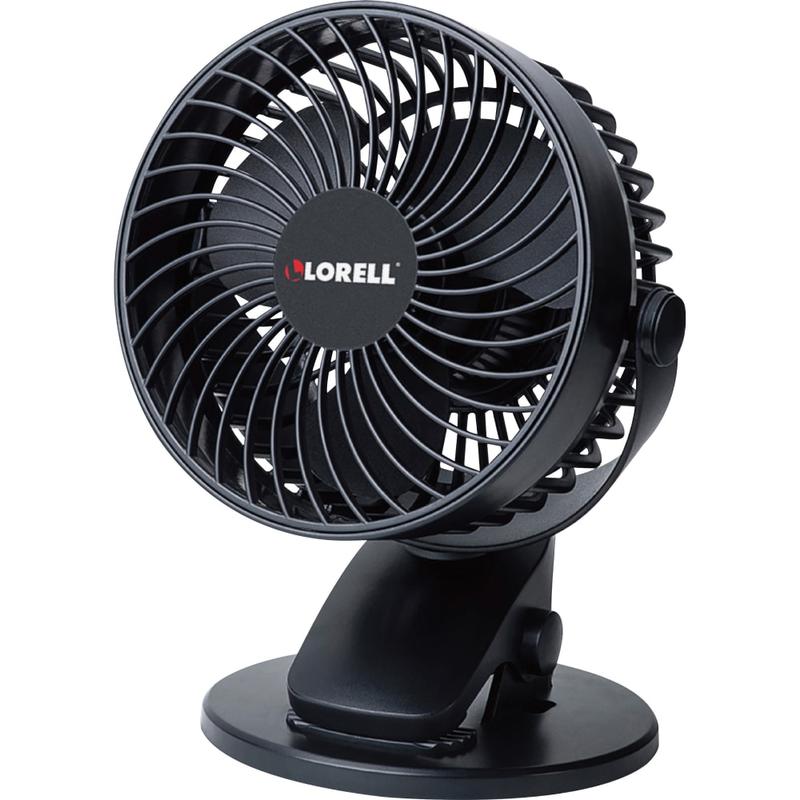 Lorell USB Personal Fan - 127 mm Diameter - 2 Speed - Breeze Mode, Quiet, Adjustable Tilt Head - 7.7in Height x 5.8in Width - Black (Min Order Qty 5) MPN:44564