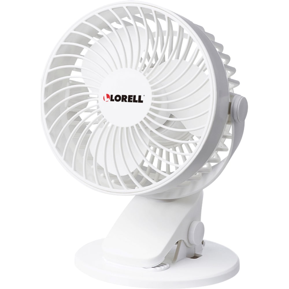 Lorell USB Personal Fan - 127 mm Diameter - 2 Speed - Breeze Mode, Quiet, Adjustable Tilt Head - 7.7in Height x 5.8in Width - White (Min Order Qty 5) MPN:44565