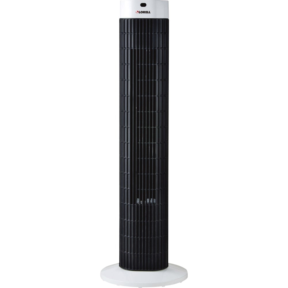 Lorell Tower Fan - 30in Diameter - 3 Speed - Sleep Mode, Breeze Mode, Oscillating, Timer - 30.2in Height x 9.5in Width x 9.5in Depth - Plastic - Black, Silver MPN:00075