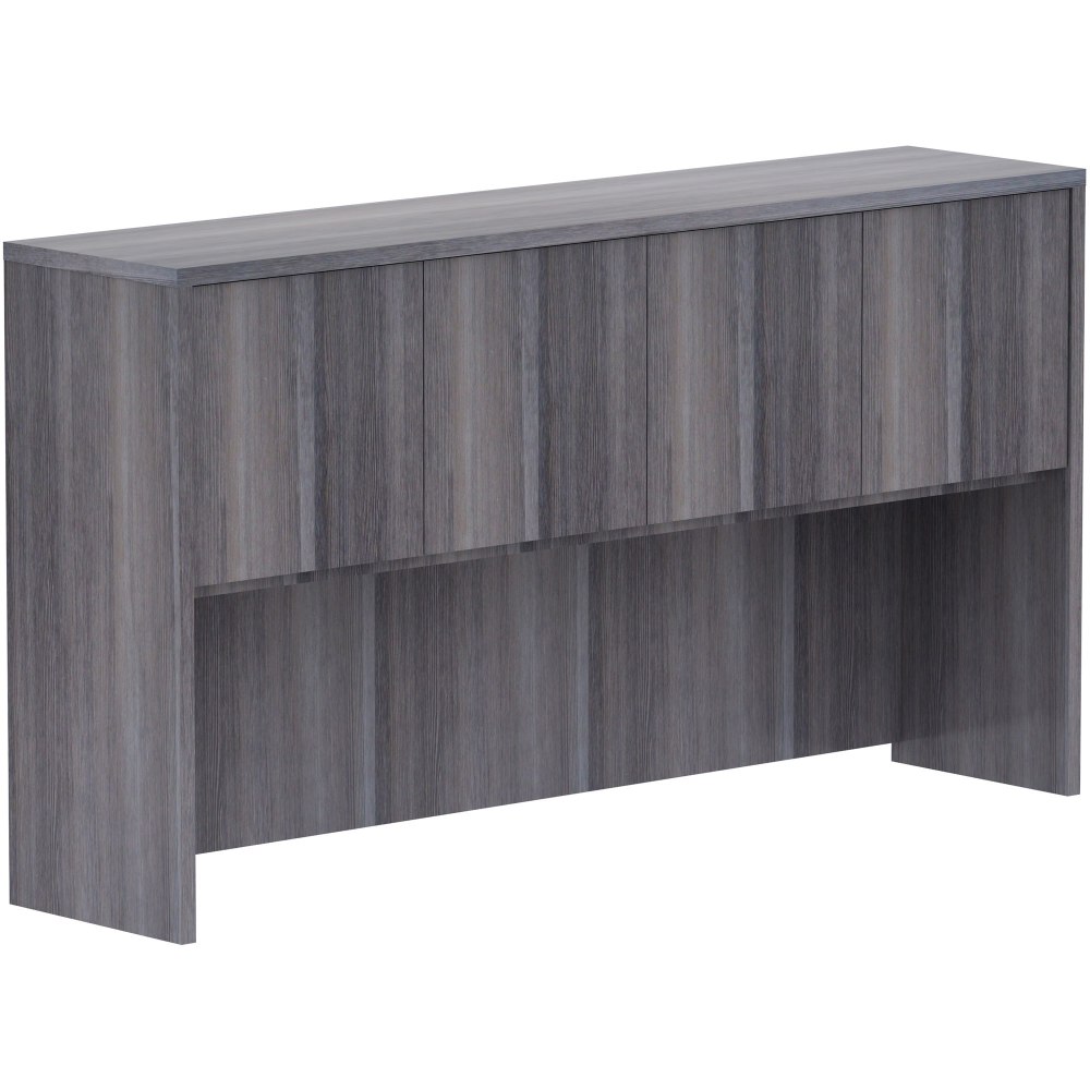 Lorell Laminate Desk Hutch, 36inH x 66inW x 15inD, Weathered Charcoal MPN:69619