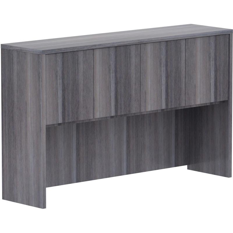 Lorell Laminate Desk Hutch, 36inH x 60inW x 15inD, Weathered Charcoal MPN:69620