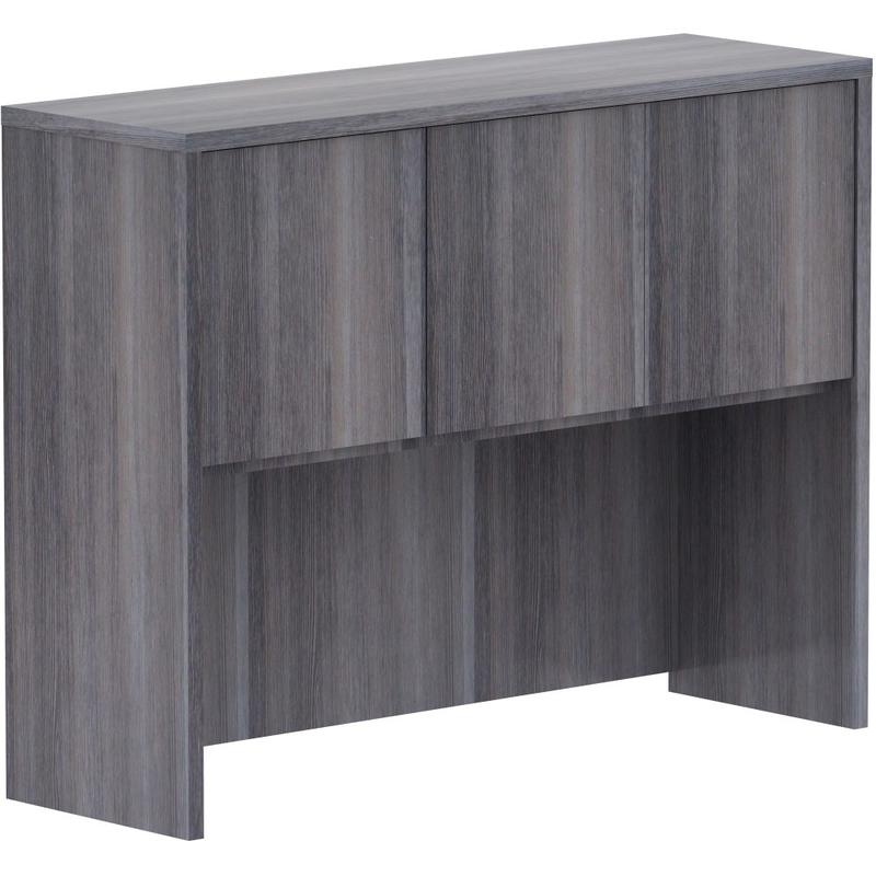 Lorell Laminate Desk Hutch, 36inH x 48inW x 15inD, Weathered Charcoal MPN:69621